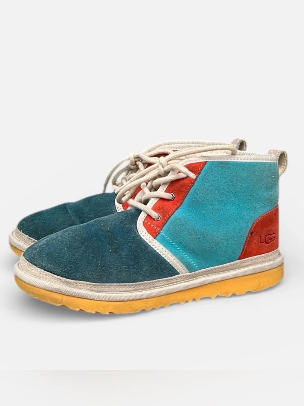 UGG Neumel Mashup Suede Chukka Boot in  Marina Blue Kids Size 5; EU 37